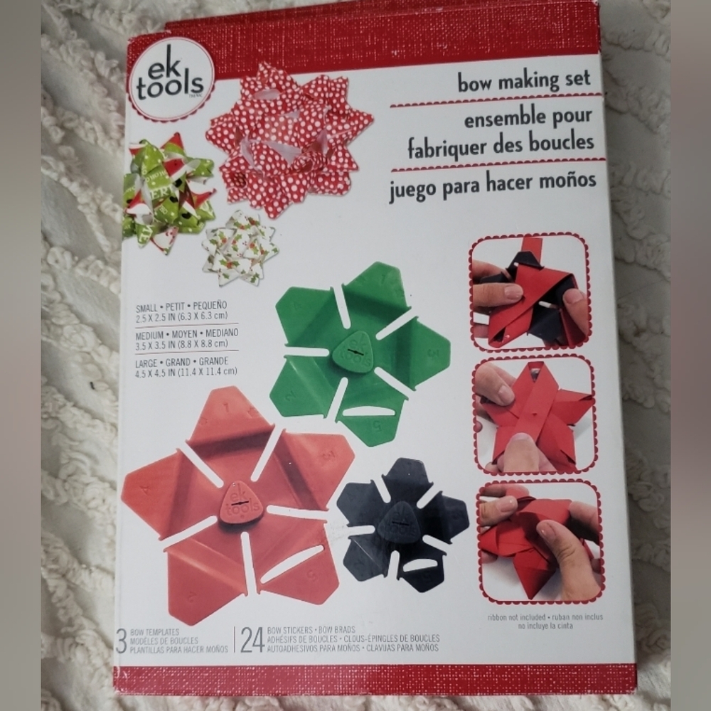 Bow Making Set - Red, Green, Black